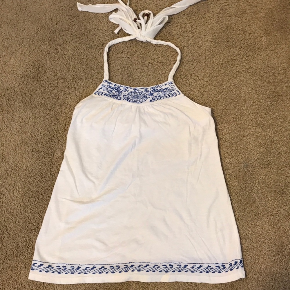 Halter tank with built in bra